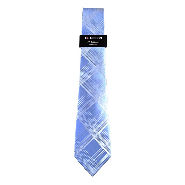 150 X 7 Cm Sky Blue T/T Plaid Tie