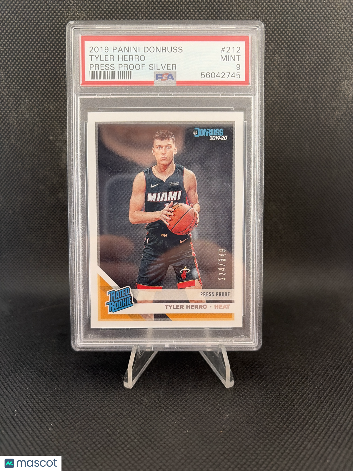 2019 Panini Donruss Tyler Herro Press Proof Silver /349 PSA 9