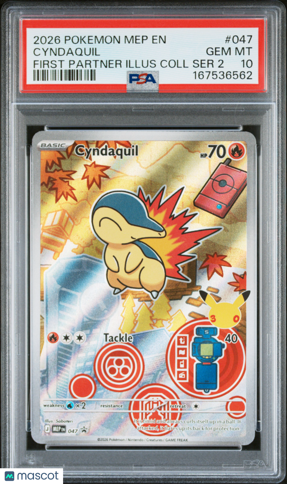 2026 Black Star Promos Cyndaquil First Partner Illus Coll Ser 2 PSA 10 #047
