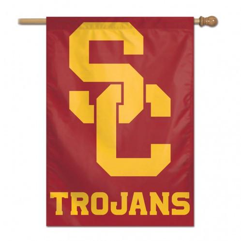 USC Trojans Wordmark Vertical House Flag 28x40"