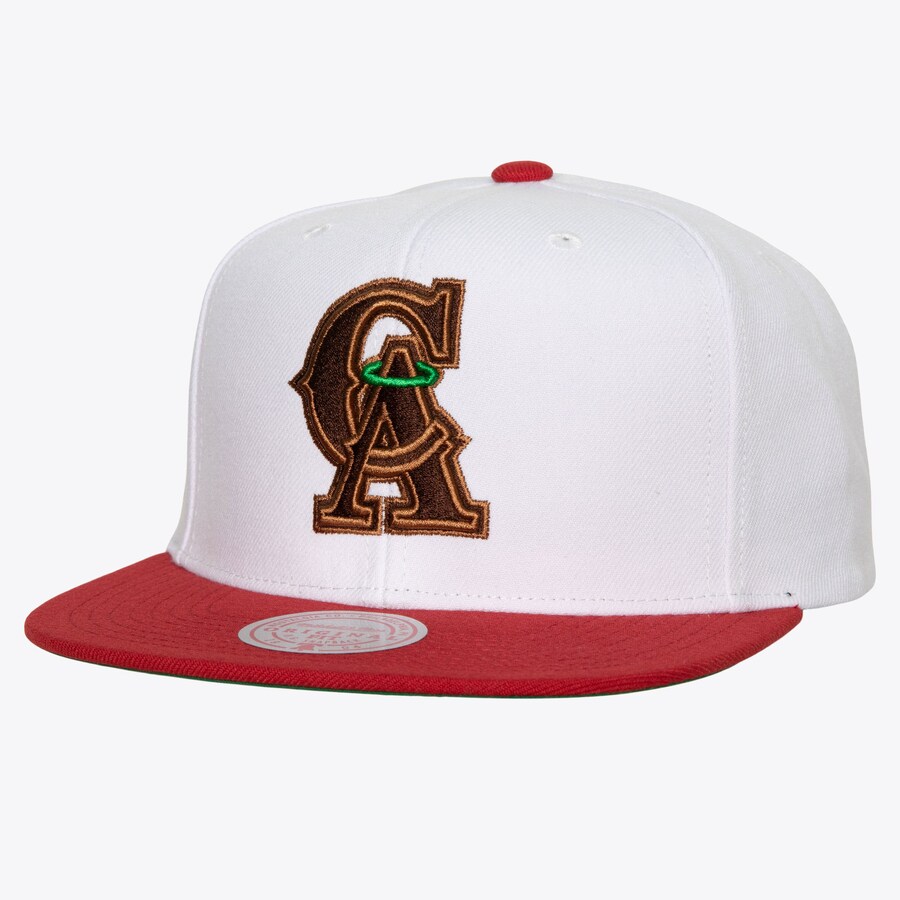 California Angels 1993 White/Red Mitchell and Ness Hometown Snapback Hat