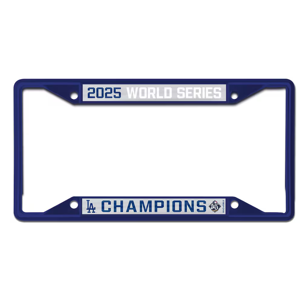 Los Angeles Dodgers 2025 World Series Champions Chrome License Plate Frame
