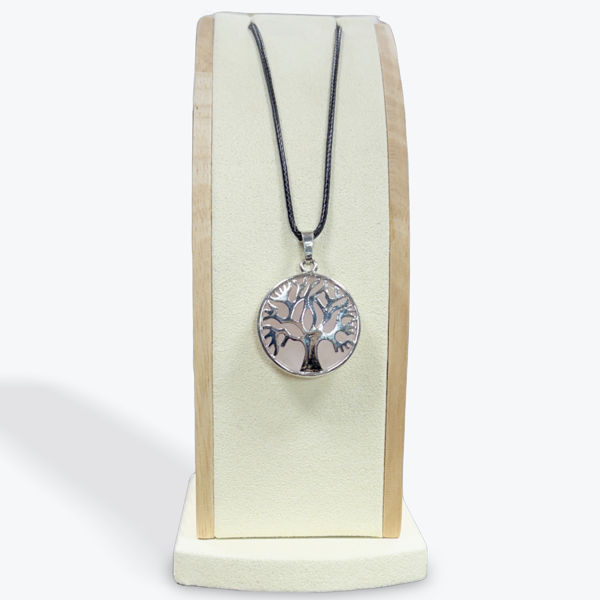 Pendentif Quartz Rose Arbre De Vie — stock Valence