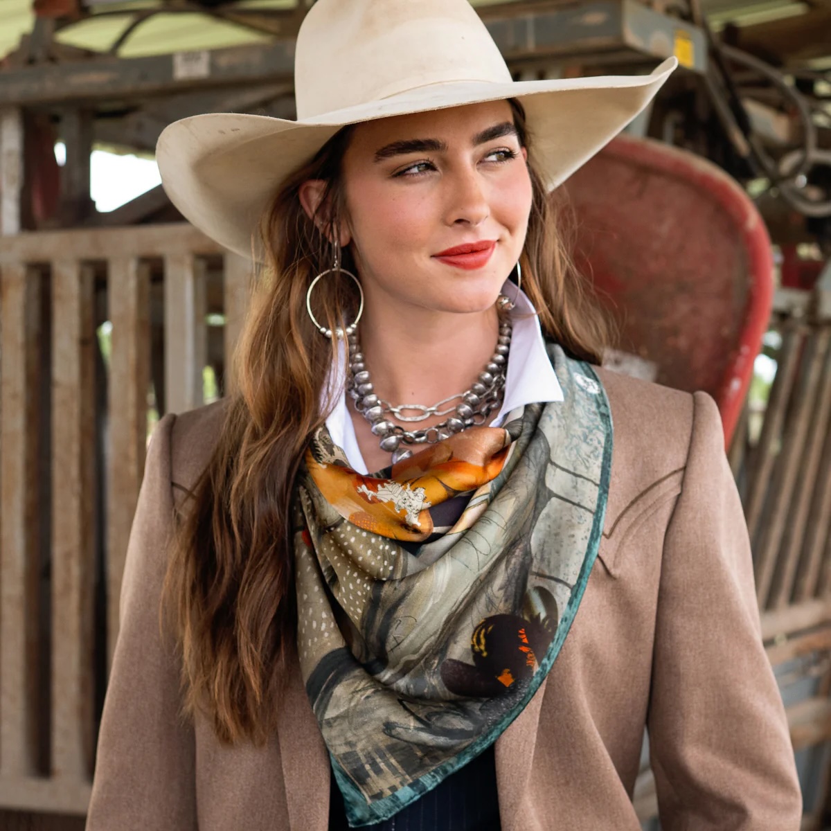 Fringe Scarves - Blue Melodies