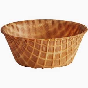 Waffle Bowl with ice cream