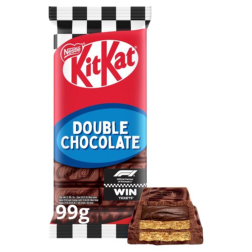 Kit Kat UK Import Double Chocolate Sharing Blocks 3.5 oz 15 ct Tray