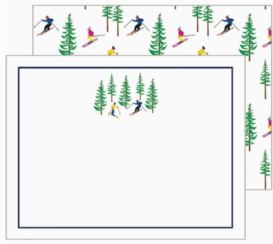Ski Resort Flat Notecards Set of 10
