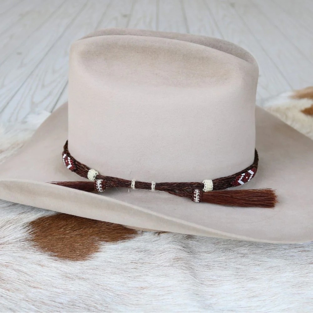 Willow - Red Roan Horsehair Hat Band