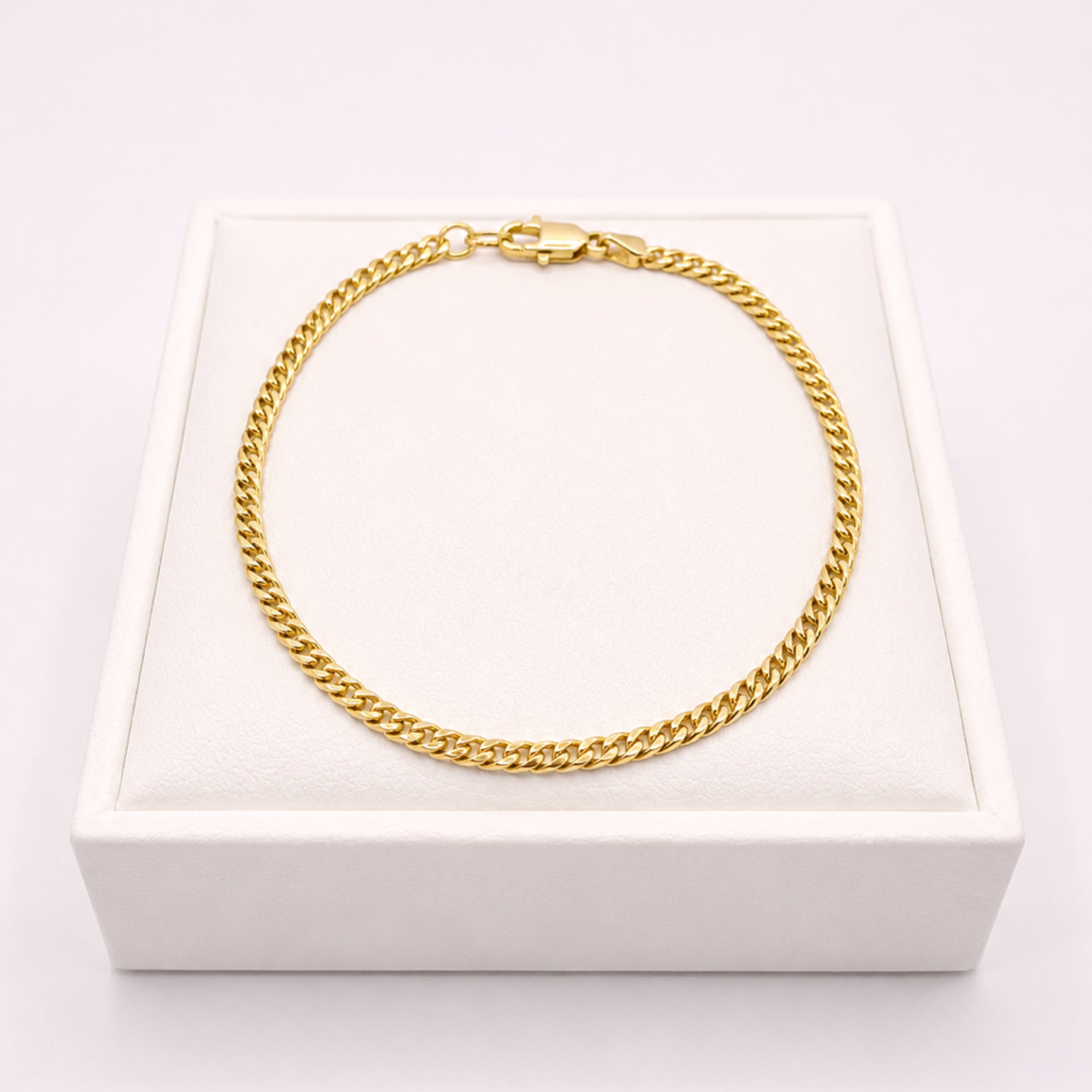 Gold Cuban  Anklet  
