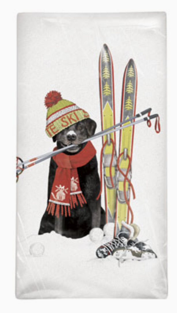 Ski Flour Sack Kitchen Towel