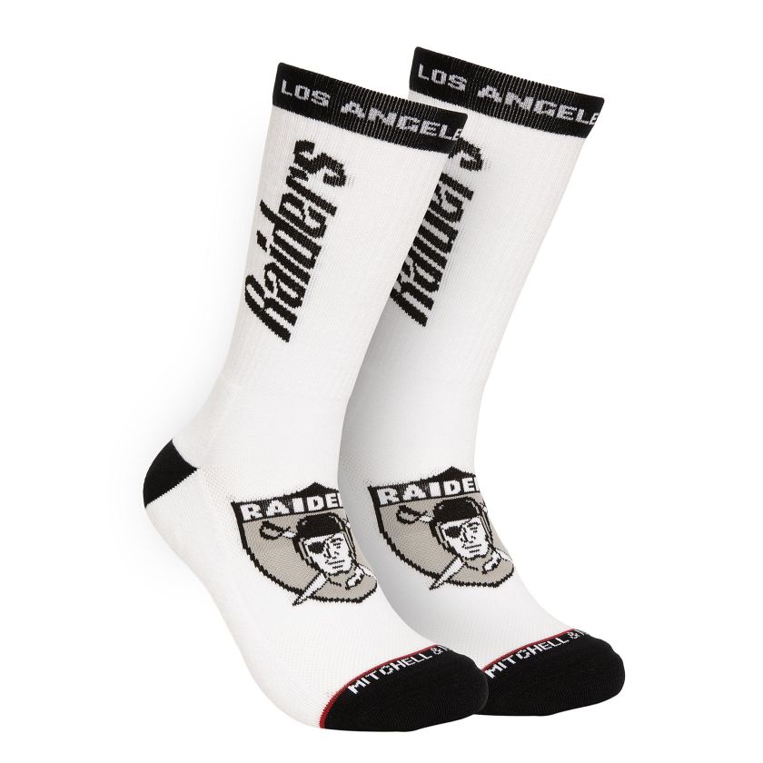 Las Vegas Raiders Retro Mitchell and Ness Kickoff Crew Socks