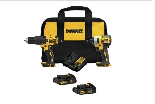 20V MAX 2 TOOL (DCD778 & DCF787) W/ 2 BATTERIES AND BAG