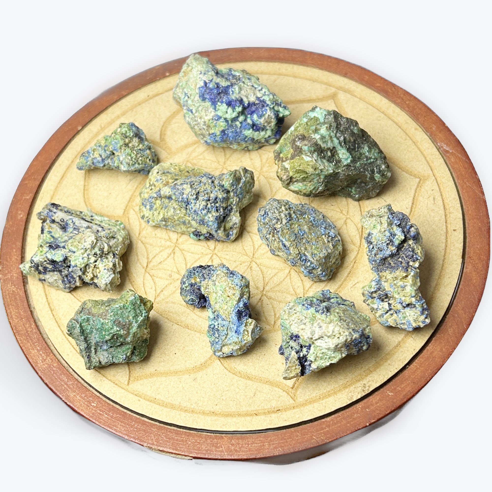 Pierre brute d'azurite-malachite — stock Valence