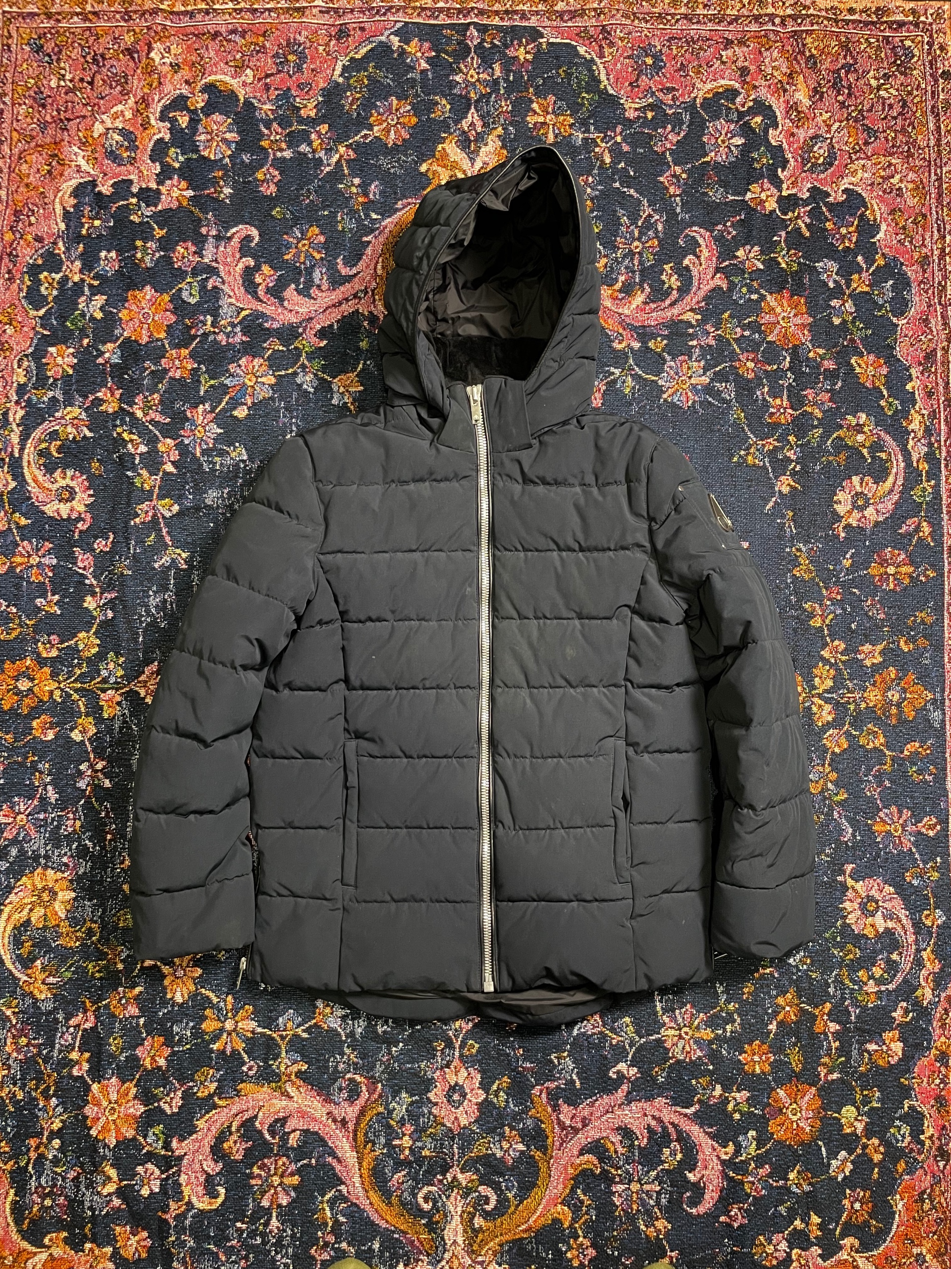 MOOSE KNUCKLES Little Kid's & Kid's Caswell Down Puffer Jacket In Black ( USED )