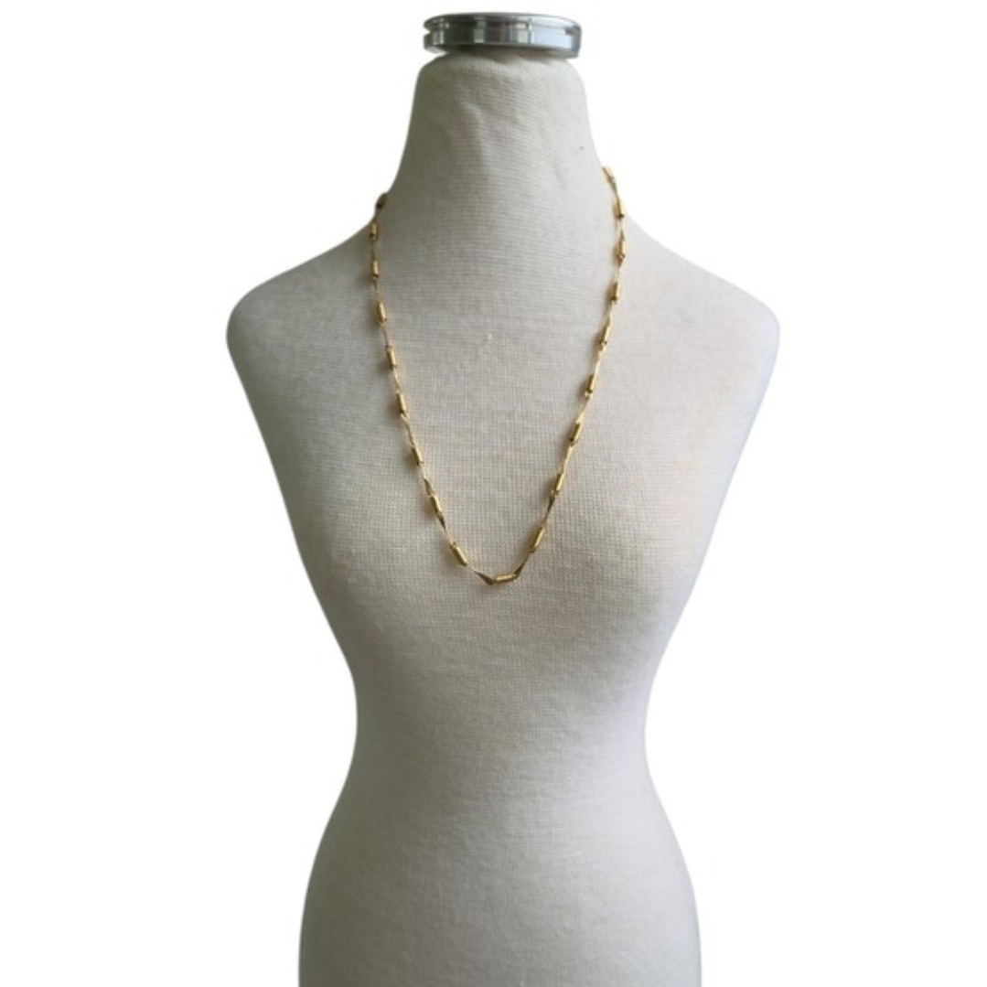 Vintage Gold Toner Delicate Link Chain Necklace 15"
