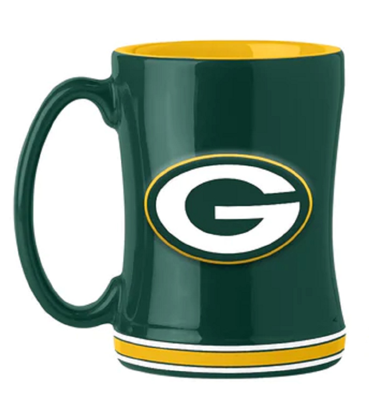 Green Bay Packers Sculpted Coffee Mug 14oz