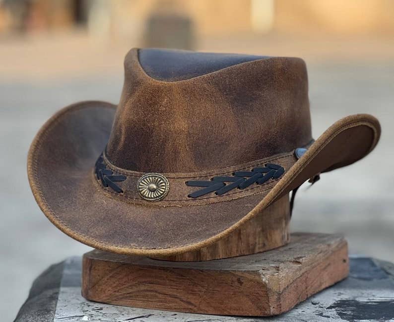 Sahara Leather Hats Western Style for Men and Women shapeabl