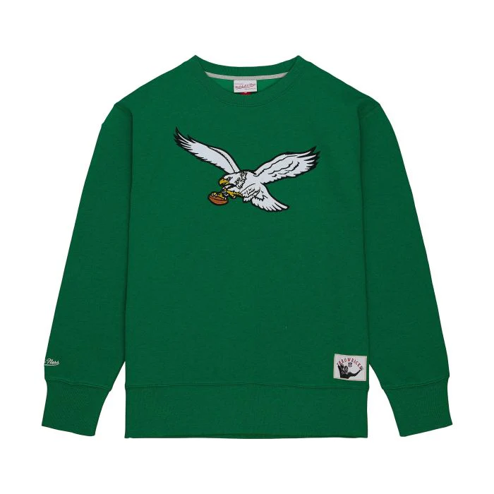 Philadelphia Eagles Retro Green Playoff Win 2.0 Mitchell and Ness Crew Sweatshirt