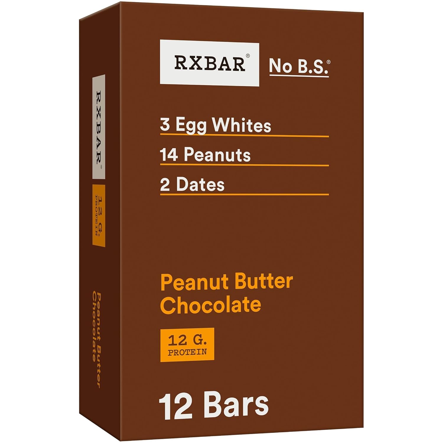 RXBAR Protein Bars Peanut Butter Chocolate 1.8 oz 12 ct