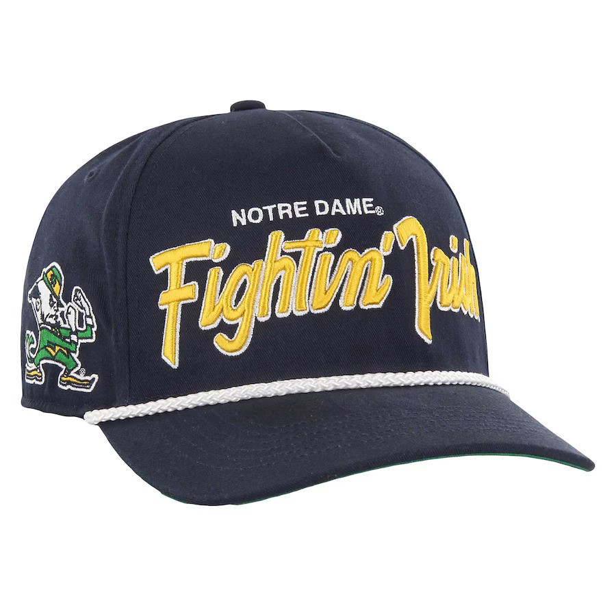 Notre Dame Fighting Irish Navy '47 Brand Crosstown Script Snapback Hat