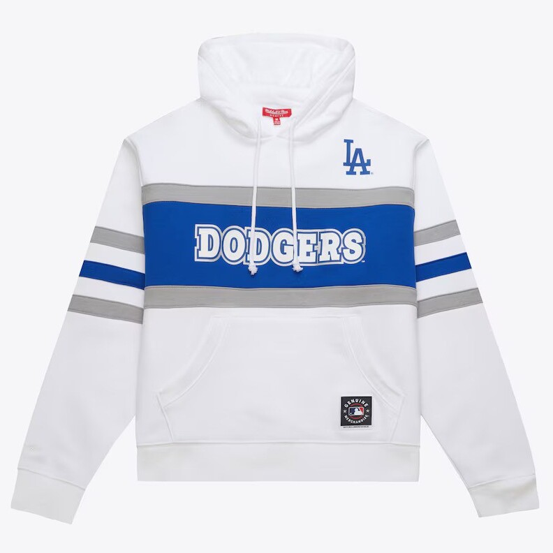 Los Angeles Dodgers Ladies Mitchell and Ness Head Coach Hooded Sweatshirt
