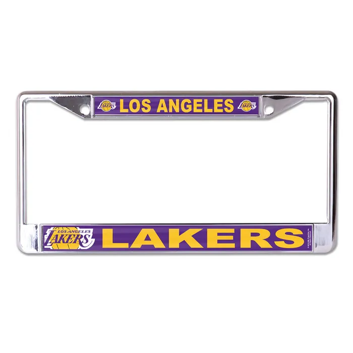 Los Angeles Lakers Mega Laser Chrome License Plate Frame