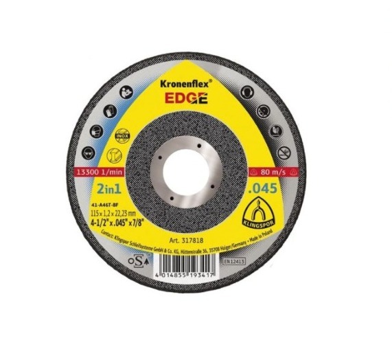 EDGE cutting-off wheels 4-1/2 x .045 x 7/8 Inch flat