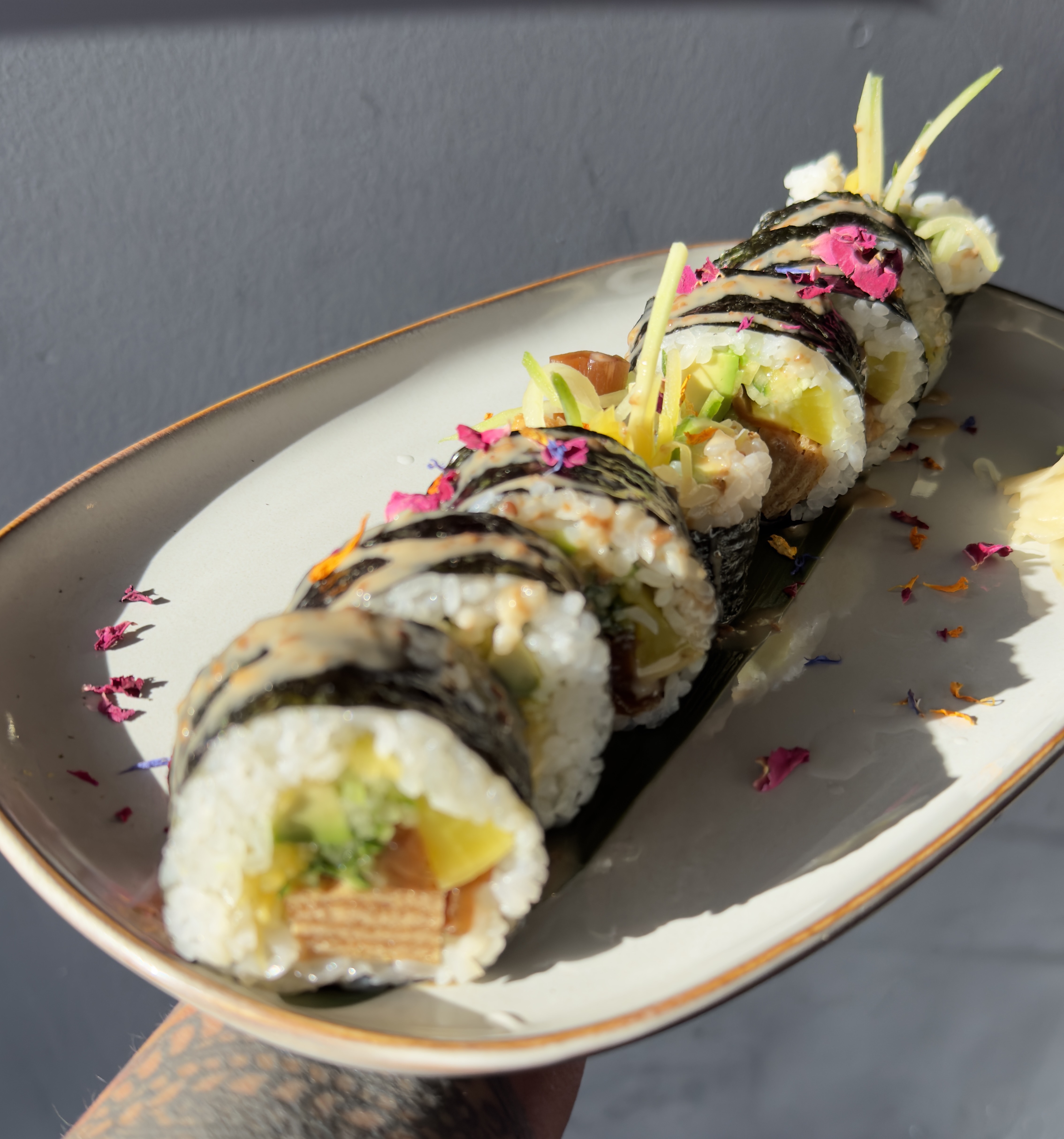 Click to view Garden Roll Garden Roll - Vegan - avocado, cucumber, mango, takuan (pickled