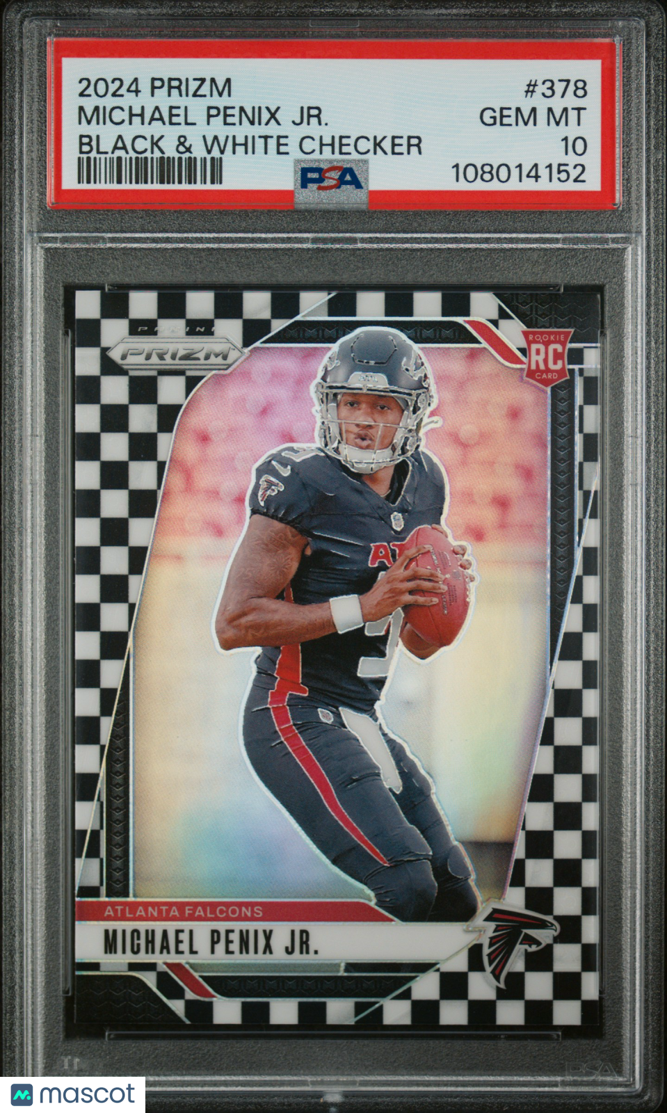 2024 Panini Prizm Michael Penix JR. Black & White Checker PSA 10