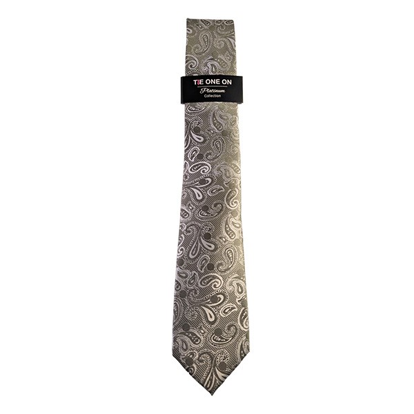 150 X 7 Cm Retro Green Paisley Tie