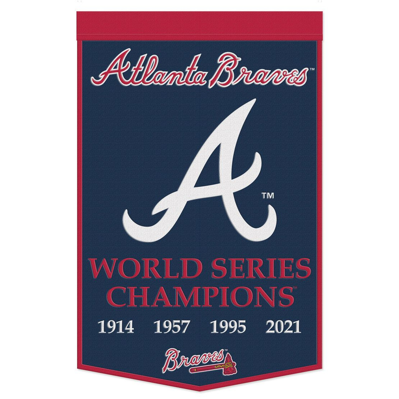 Atlanta Braves Wool Dynasty Championship Banner 24X38"