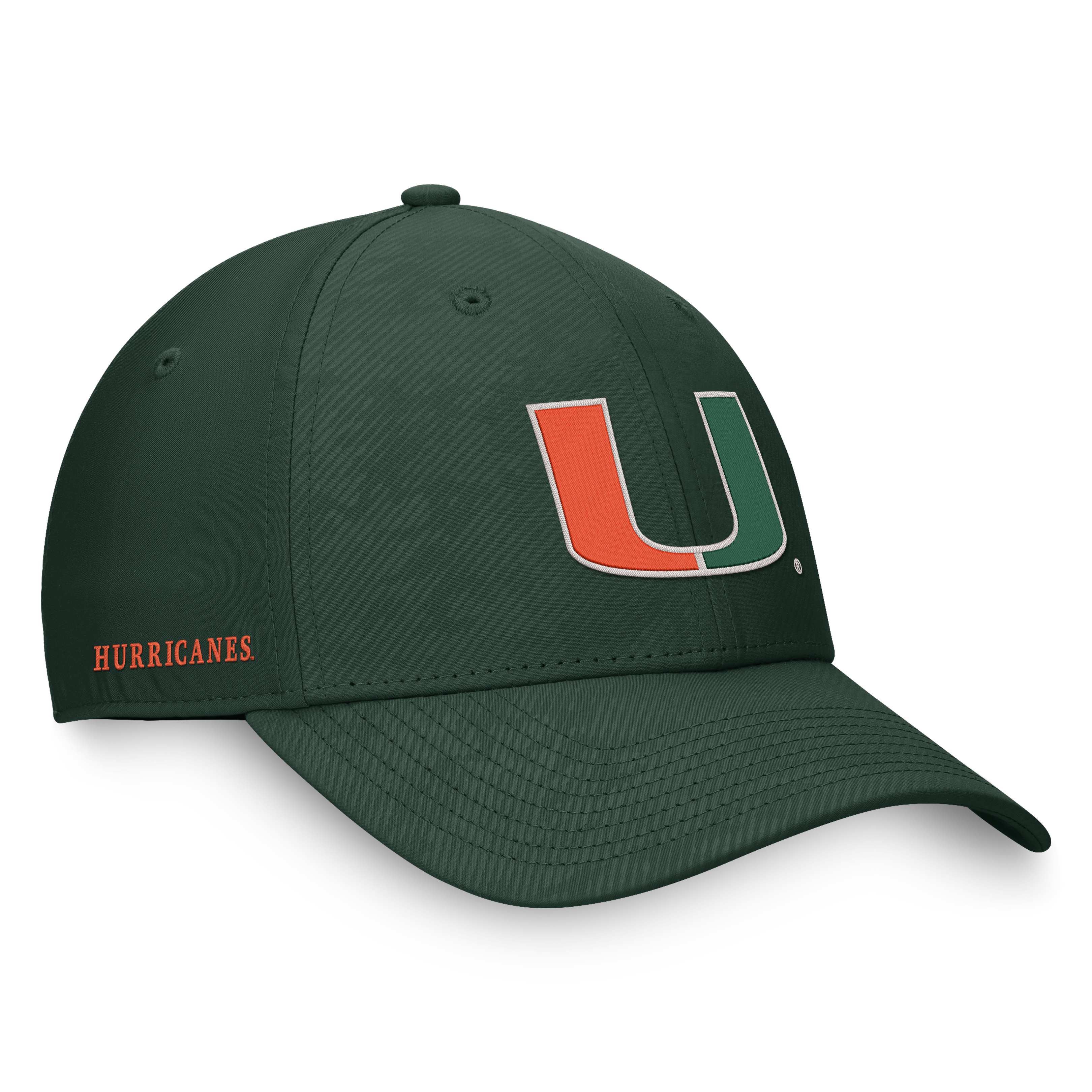 Miami Hurricanes Green Top of the World Flex Fit Hat