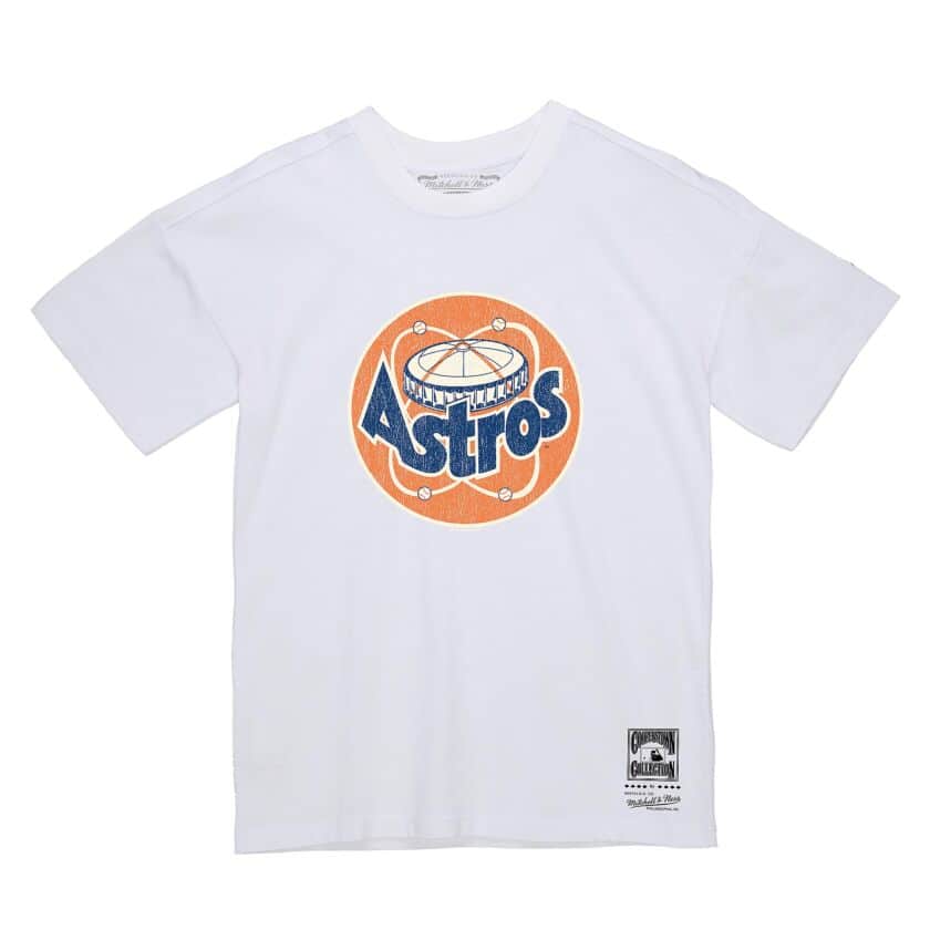 Houston Astros White Retro Mitchell and Ness Shirt