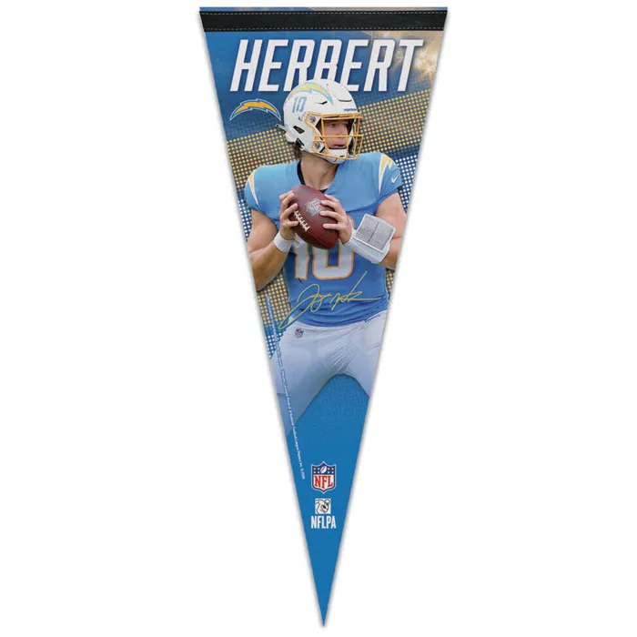 Los Angeles Chargers Justin Herbert Premium Pennant 12x30"