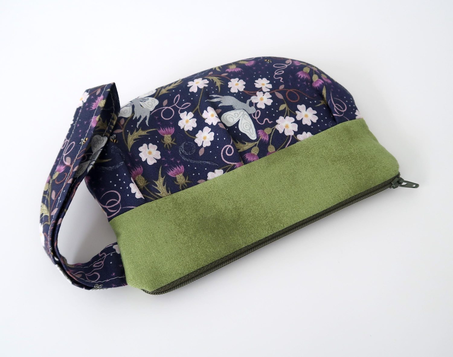 Pleated Wristlet – Purple Fairies, photo 3 of 6
