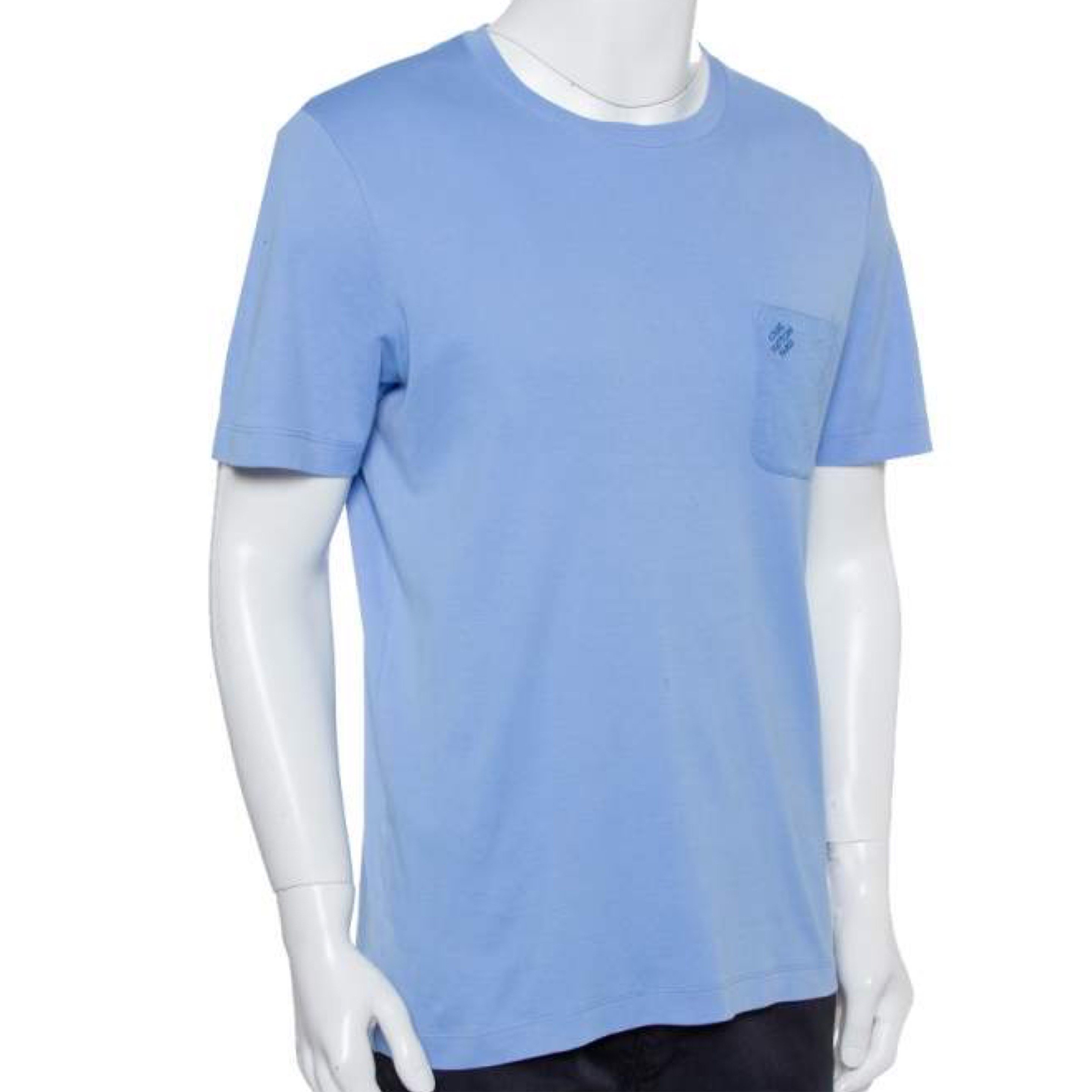 LOUIS VUITTON (Blue Damier Pocket Tee)