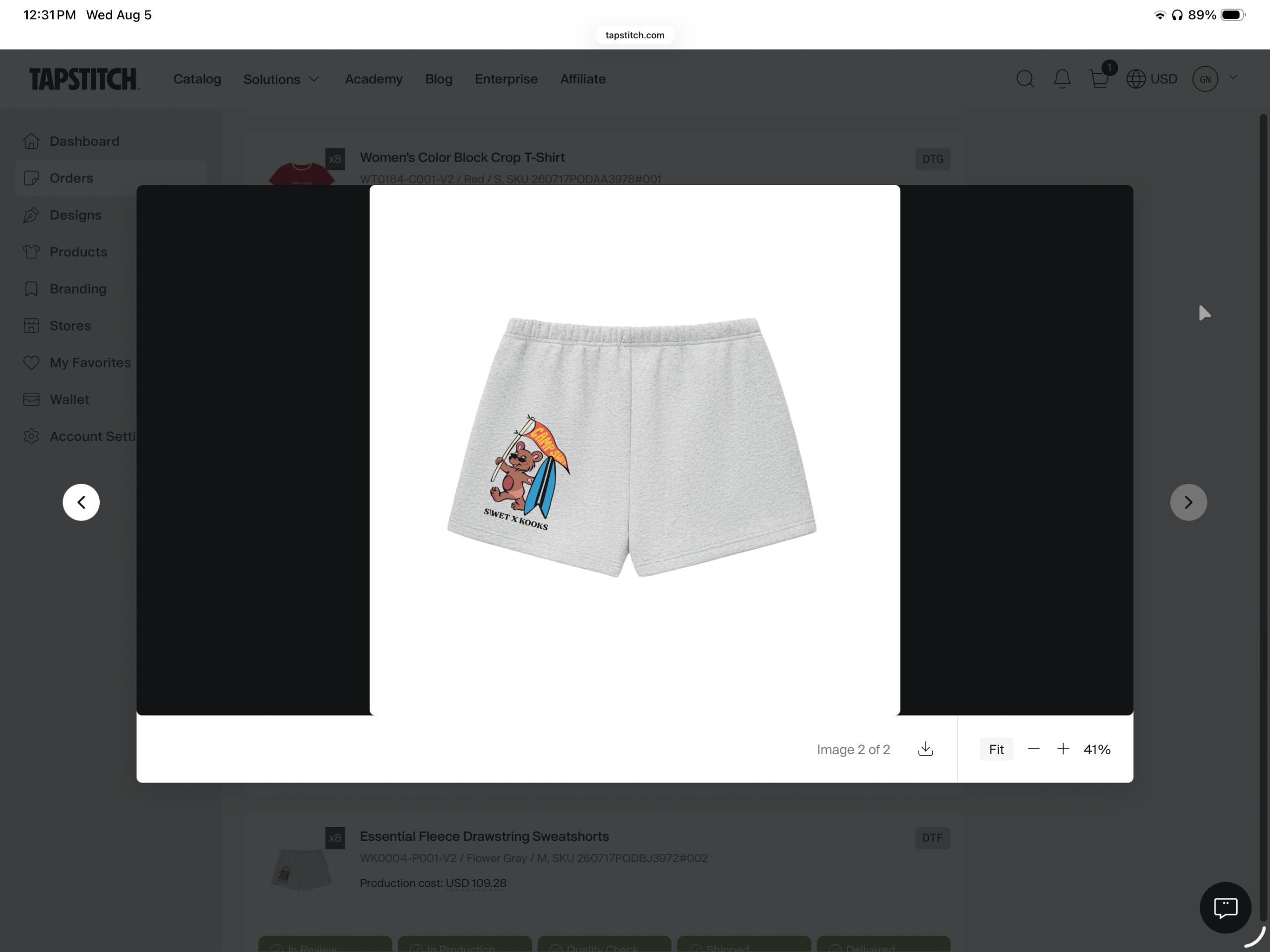 SWET grey shorts