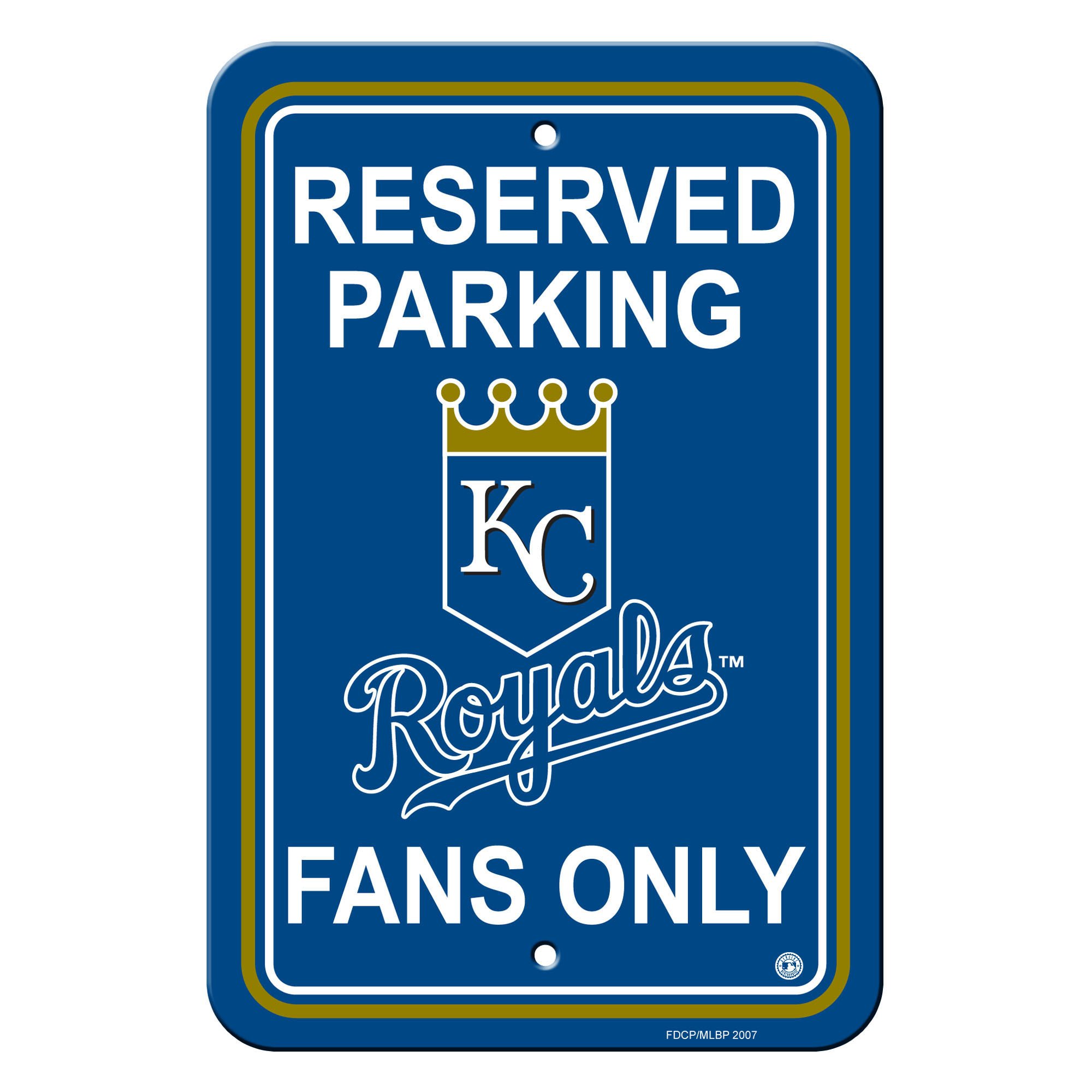Kansas City Royals Sign Reserved Parking Sign 12x18"