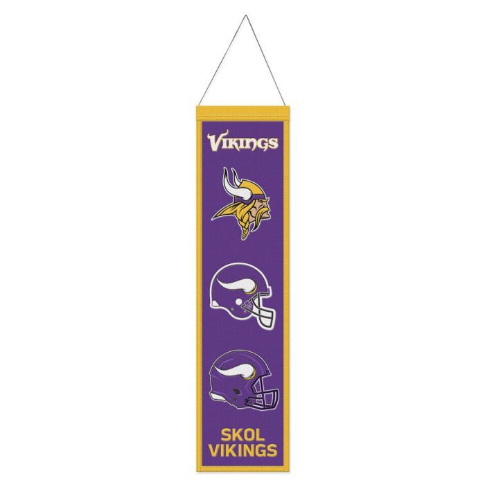 Minnesota Vikings Wool Evolution Banner 8x32"