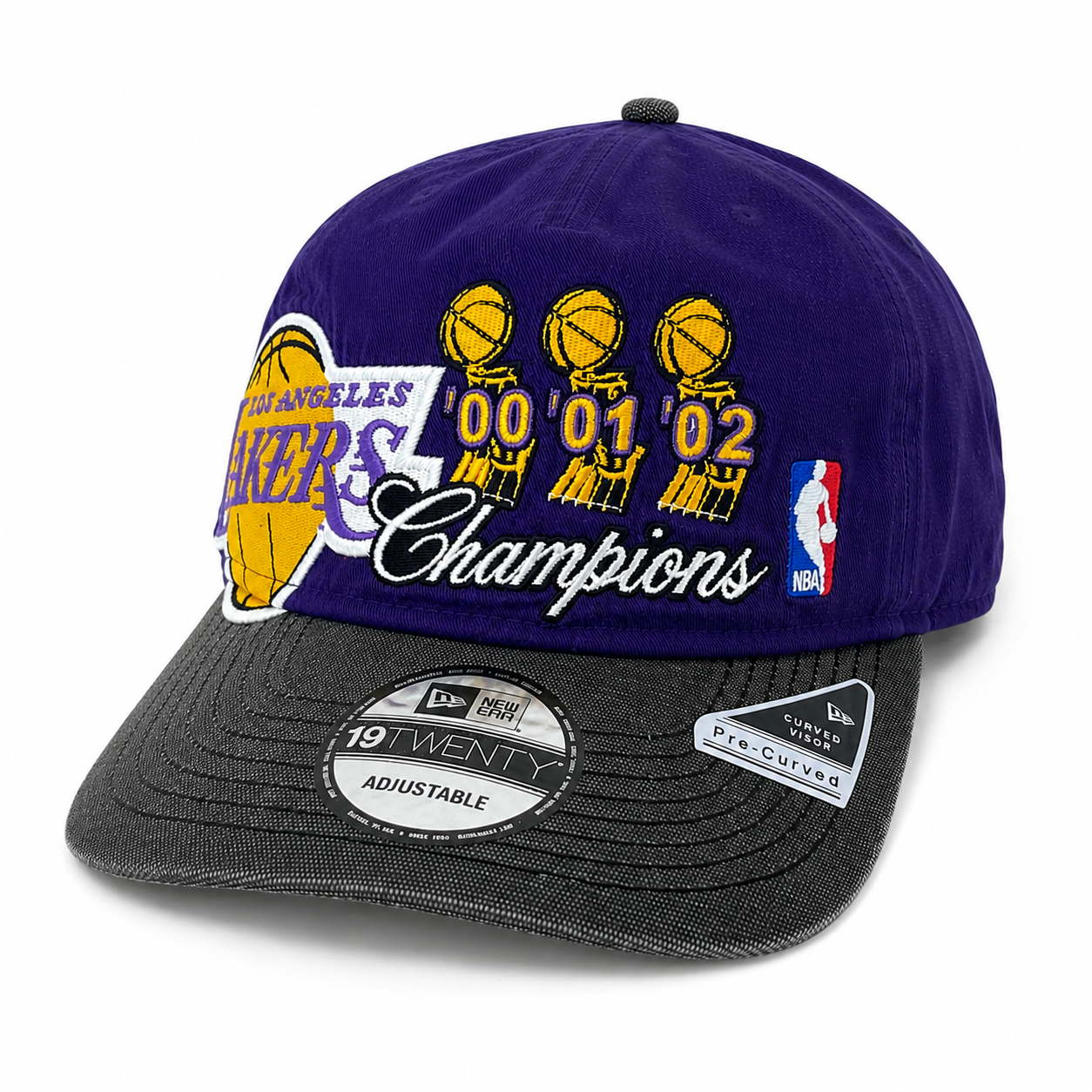 Los Angeles Lakers Purple 2000-02 New Era 19TWENTY Championship Snapback Hat