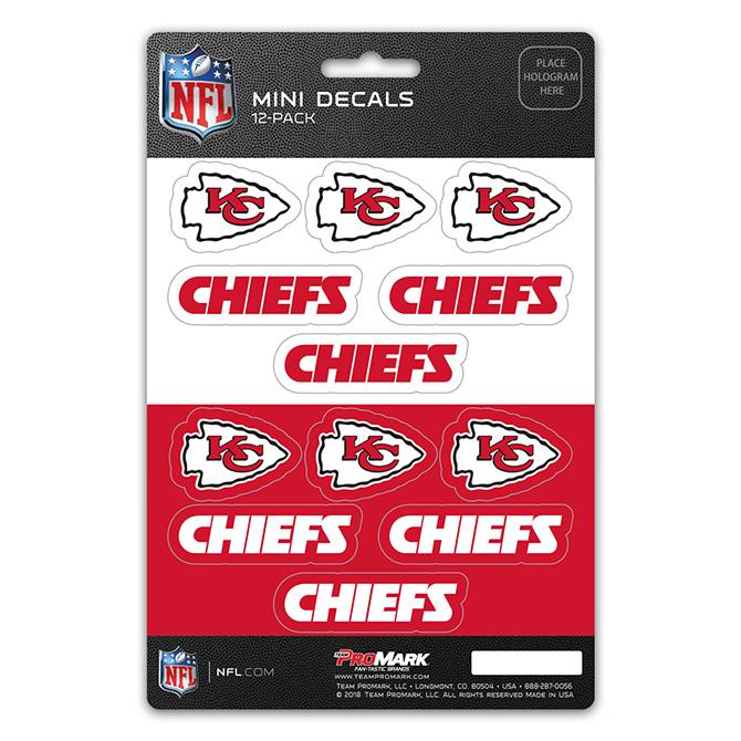 Kansas City Chiefs Mini Decals 12pk Set