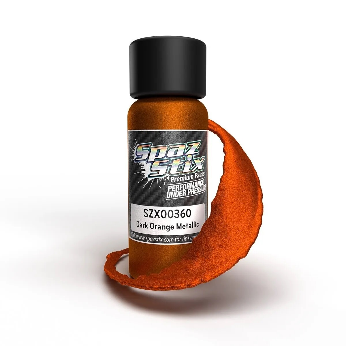 Dark Orange Metallic Airbrush Paint 2oz 00360