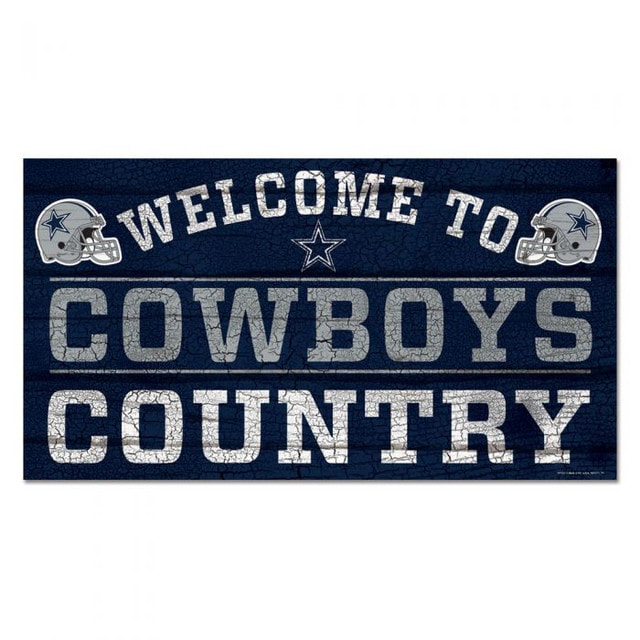 Dallas Cowboys Country Wood Sign 13x24"