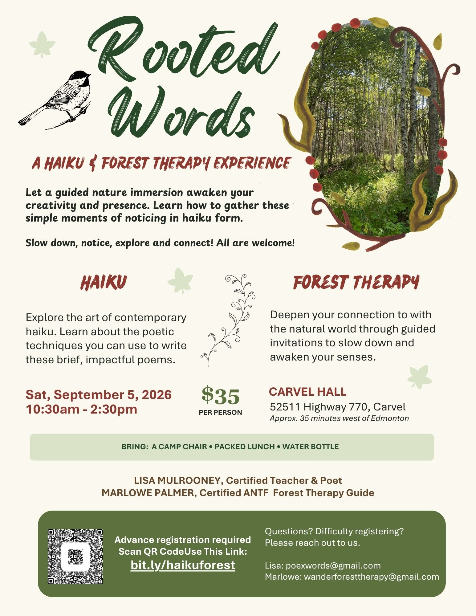 Rooted Words: A Haiku & Forest Therapy Experience
