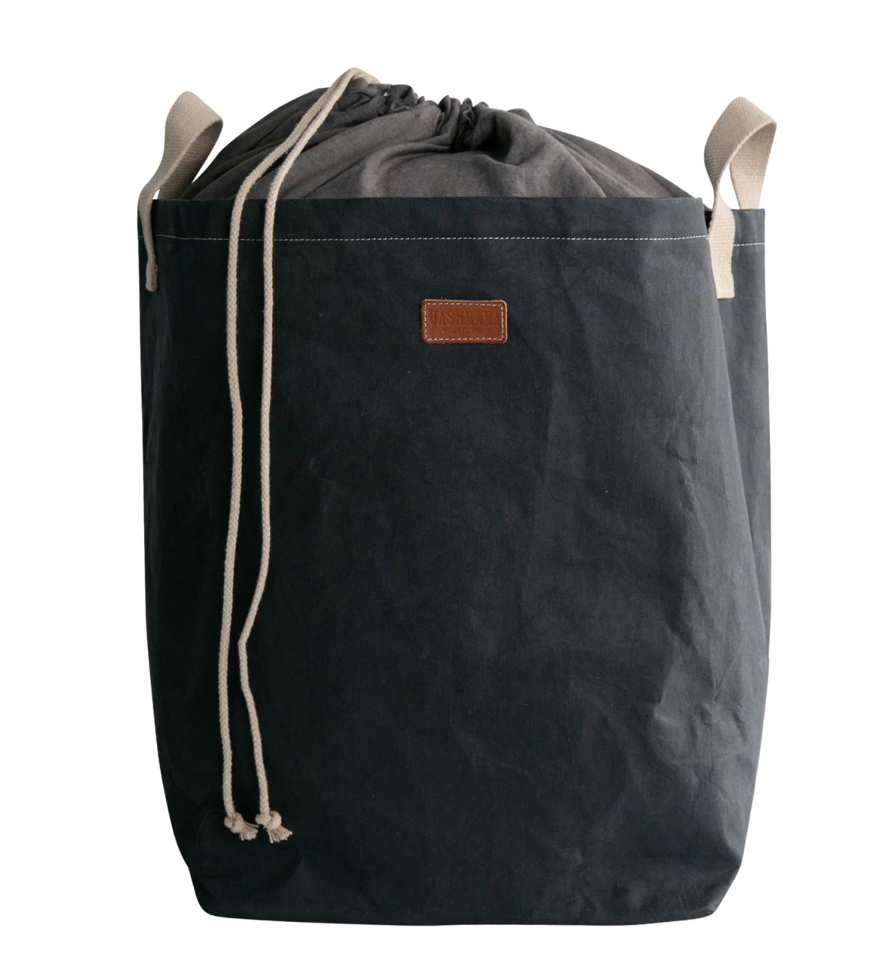 Positano Laundry Hamper Bag, Multiple Colors - Striped Top/Dark Grey