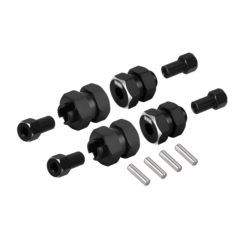 4pc Black Brass Wheel Hub +5 Extenders Scx24