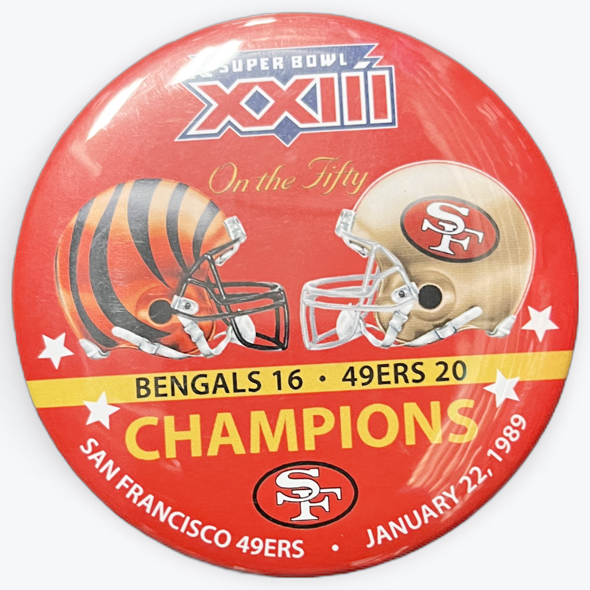 San Francisco 49ers Super Bowl XXIII Champions Button