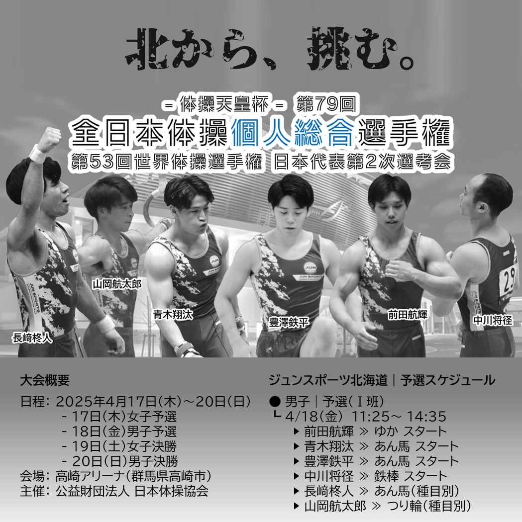 選手サイン付きDスコアカード（第79回全日本体操個人総合選手権）