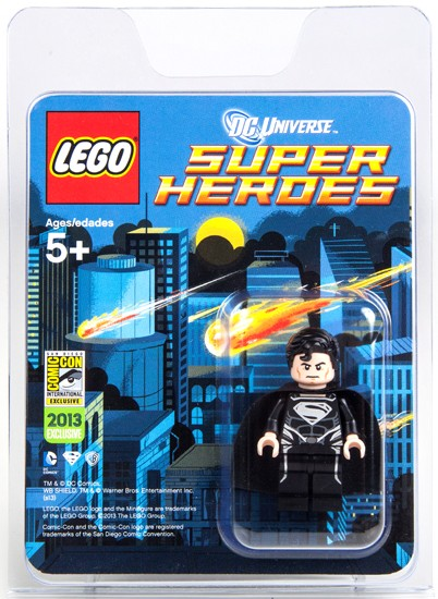 comcon029-1 Superman in Black Costume - San Diego Comic-Con 2013 Exclusive blister pack