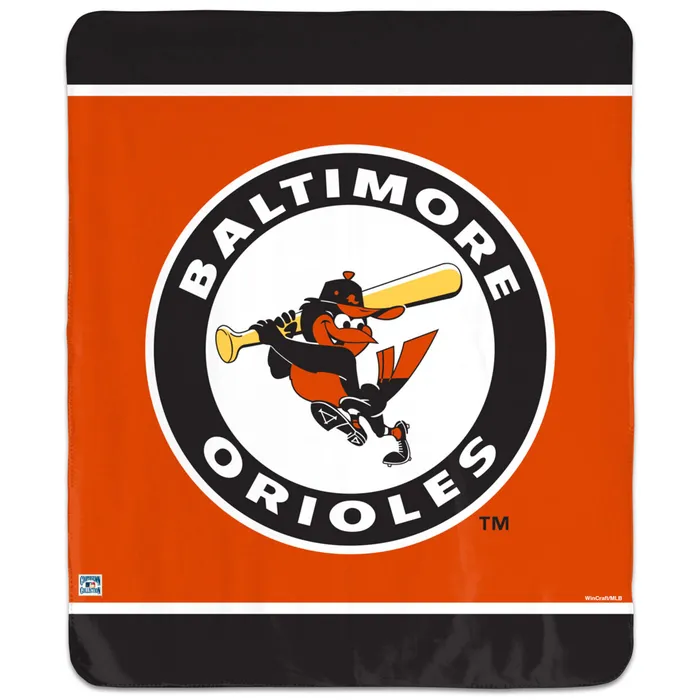 Baltimore Orioles Cooperstown Collection Winning Image Blanket 50x60"